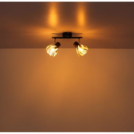 Globo - Spotlight 2xE14/40W/230V svart