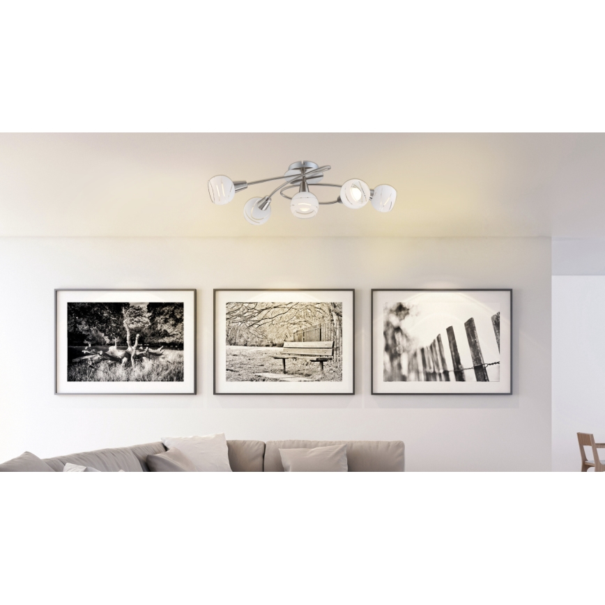 Globo 54341-5 - LED Takbelysning ELLIOTT 5xE14/4W/230V