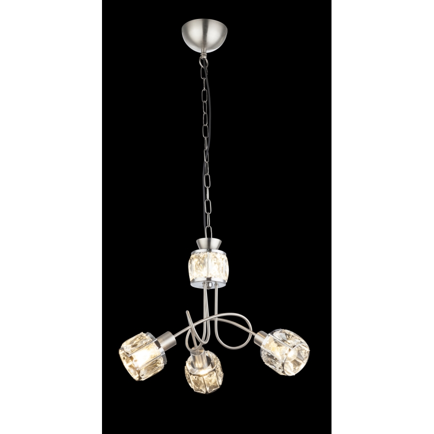 Globo 54356-3H - LED Ljuskrona med kedja KRIS 3xE14/40W/230V + LED/5W
