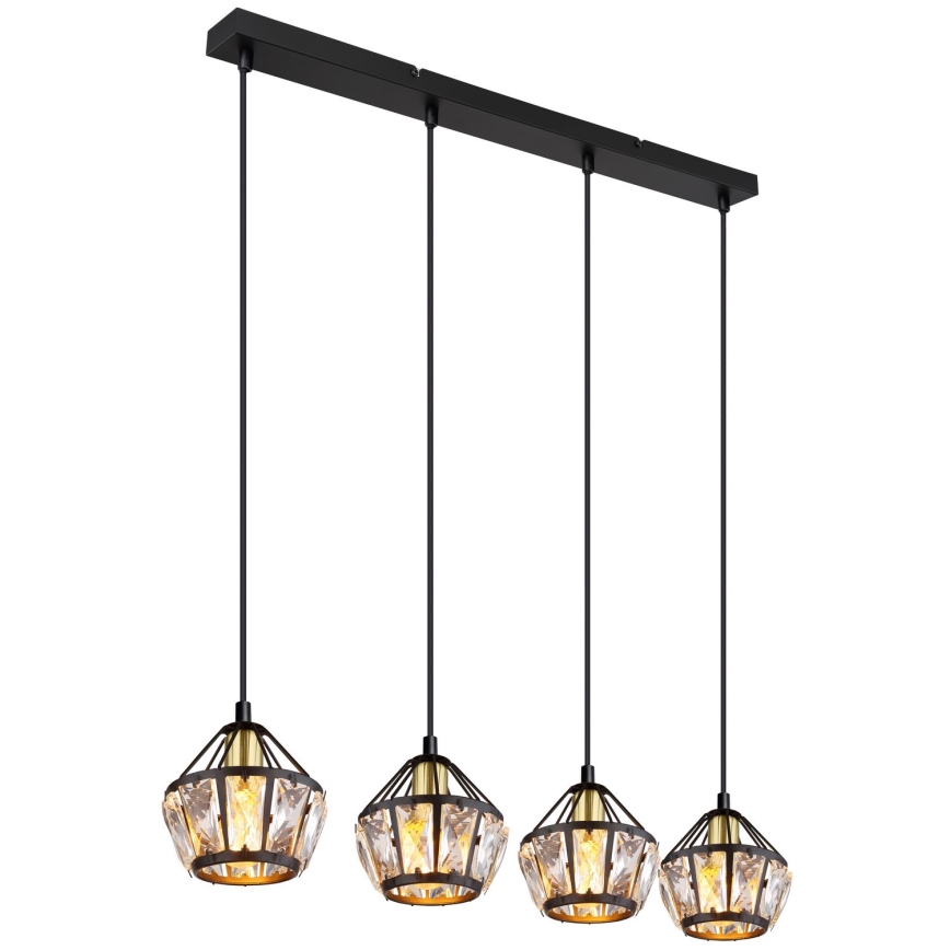 Globo - Ljuskrona med textilsladd 4xE14/40W/230V