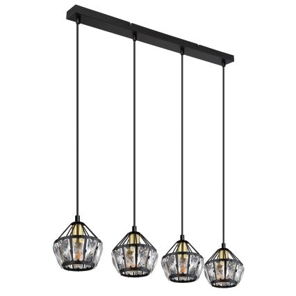 Globo - Ljuskrona med textilsladd 4xE14/40W/230V