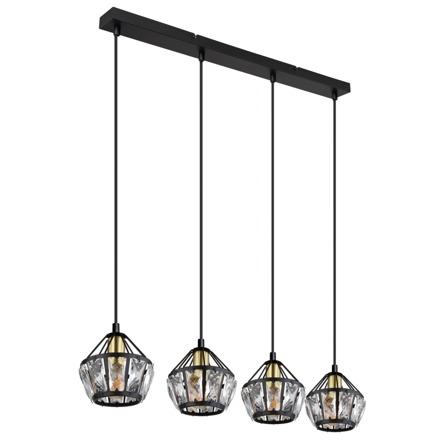 Globo - Ljuskrona med textilsladd 4xE14/40W/230V