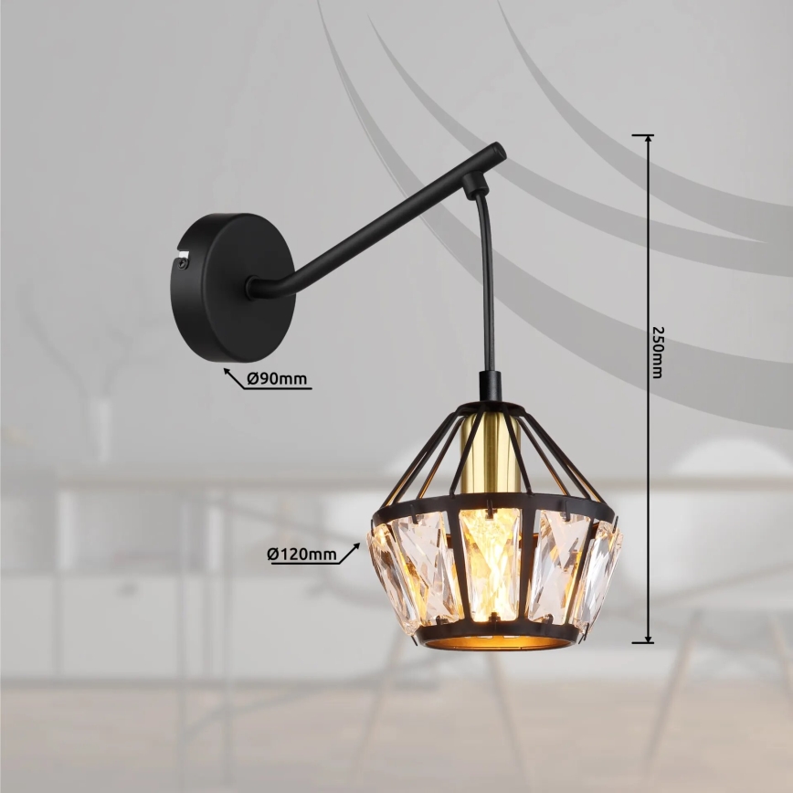 Globo 54359W - Vägglampa LOIS 1xE14/40W/230V