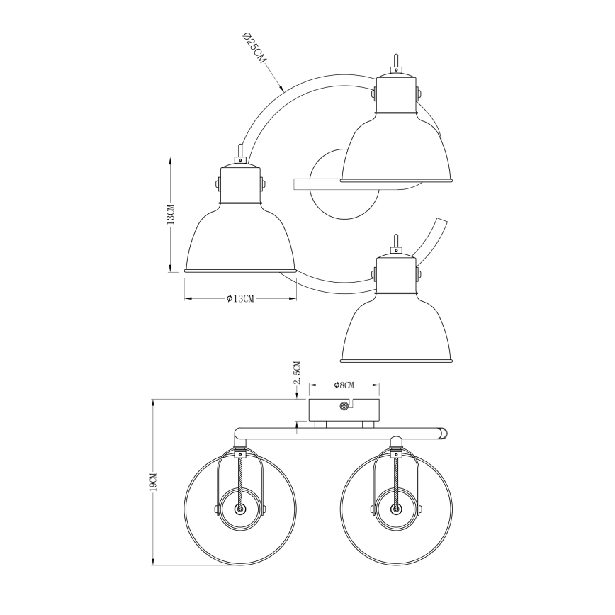 Globo 54655-3 - Spotlight FILLO 3xE14/25W/230V