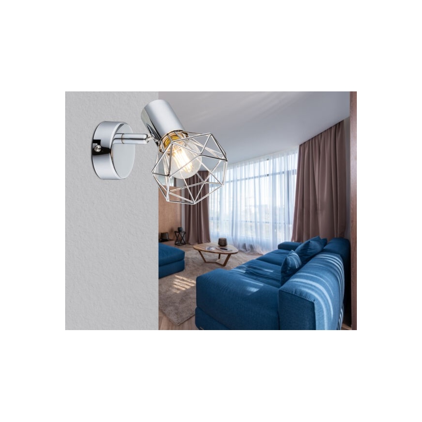 Globo - Väggspotlight 1xE14/40W/230V skinande krom