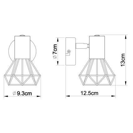 Globo - Väggspotlight 1xE14/40W/230V skinande krom