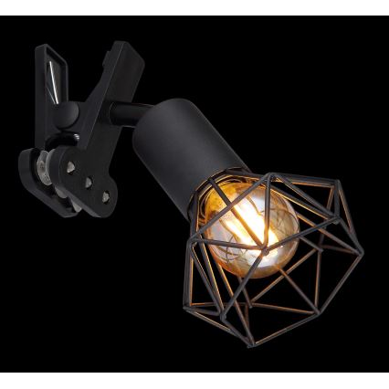 Globo - Vägglampa med klämma 1xE14/40W/230V svart