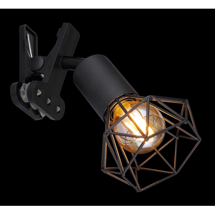 Globo - Vägglampa med klämma 1xE14/40W/230V svart