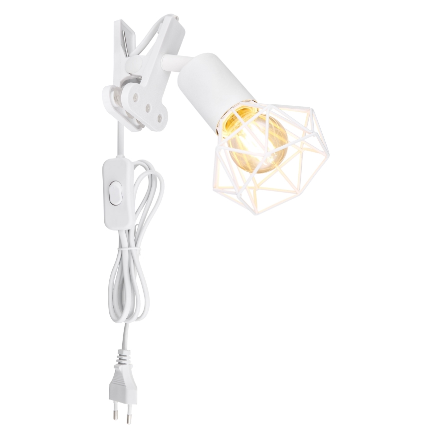 Globo - Vägglampa med klämma 1xE14/40W/230V vit
