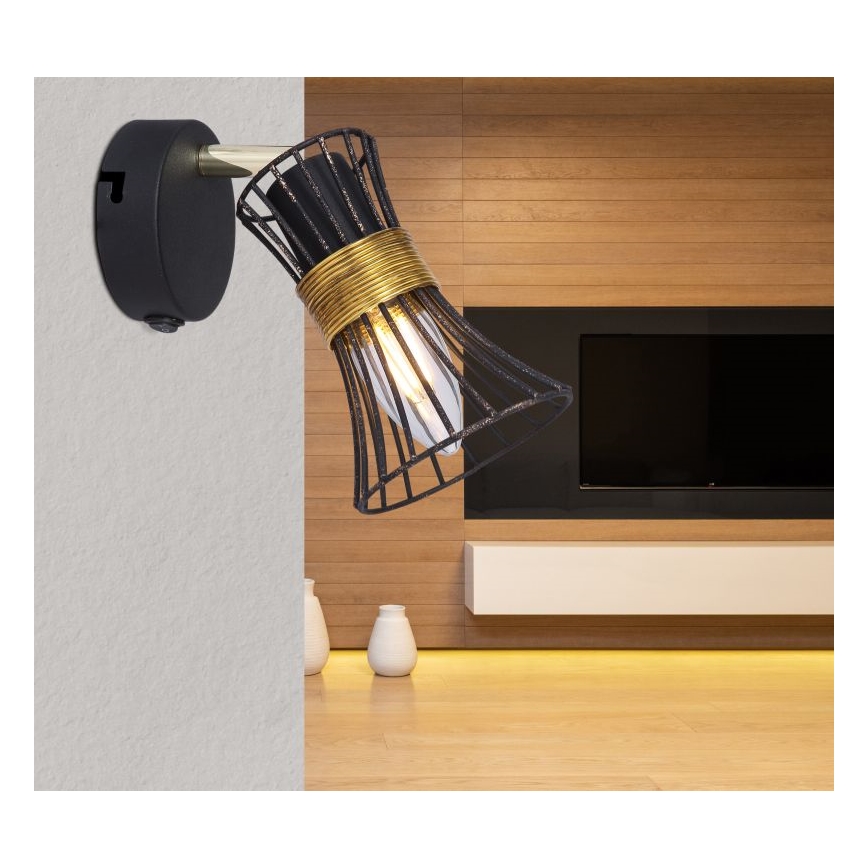 Globo 54814-1 - Väggspotlight PURRA 1xE14/40W/230V