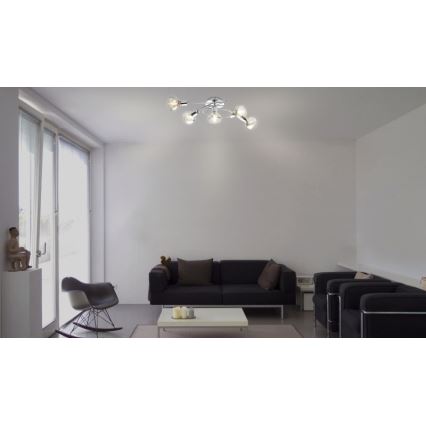 Globo 54921-5 - Ljuskrona LOTHAR 5xE14/40W/230V