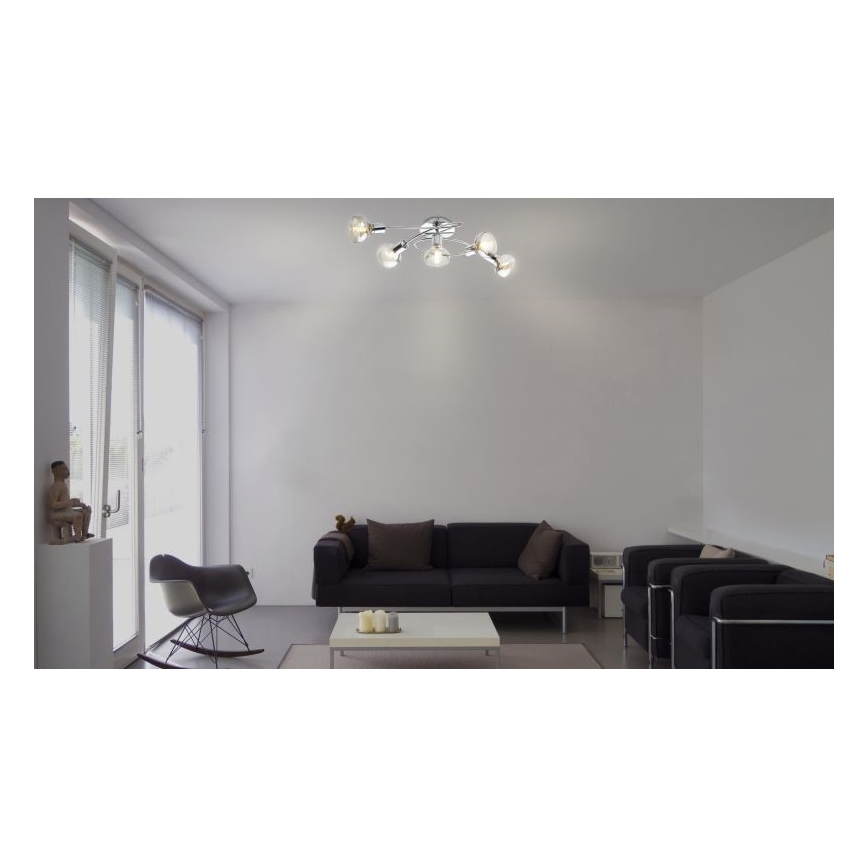 Globo 54921-5 - Ljuskrona LOTHAR 5xE14/40W/230V