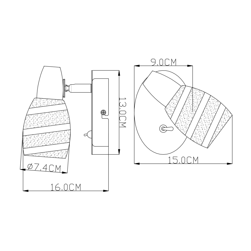 Globo 54985-1 - Spotlight ROY 1xE14/40W/230V