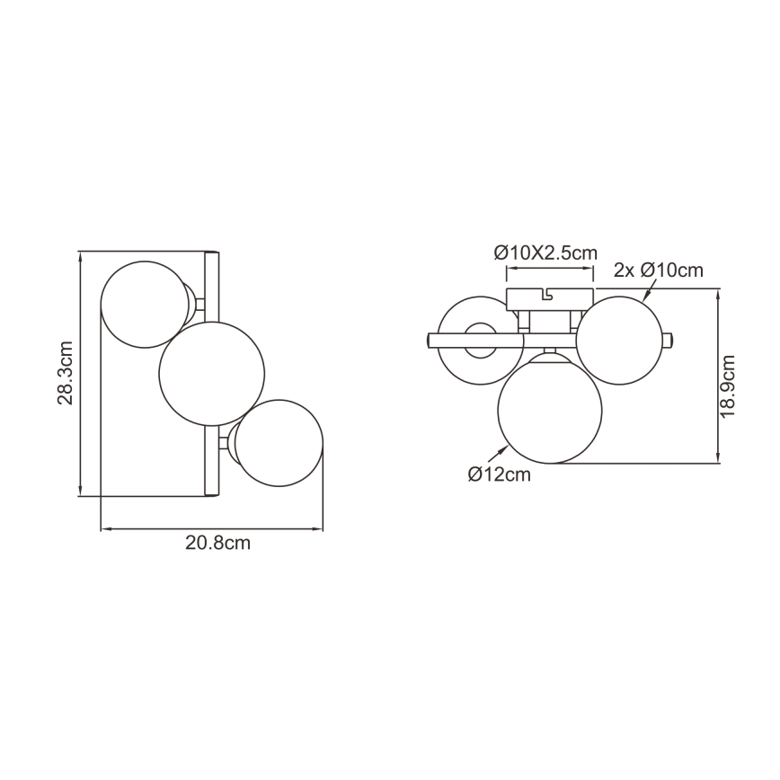 Globo - LED Taklampa RIHA 3xG9/3,5W/230V