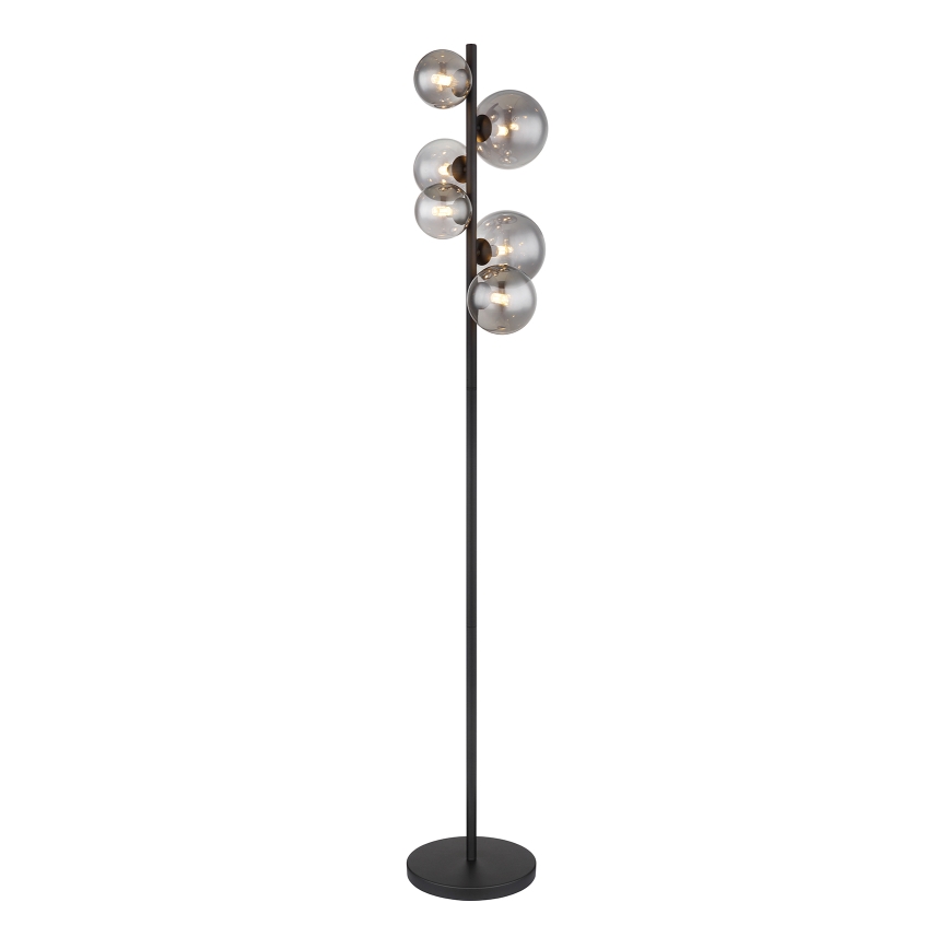 Globo - LED golvlampa 6xG9/3,5W/230V rökig/svart