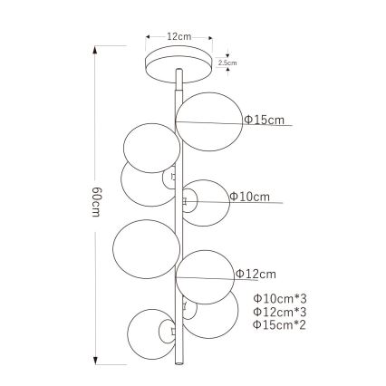 Globo - LED pendelljuskrona 8xG9/3W/230V