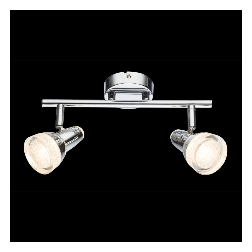 Globo - LED spotlight 2xLED/4W/230V skinande krom