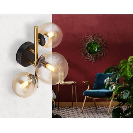 Globo - LED ytmonterad ljuskrona RIHA 3xG9/3,5W/230V mässing
