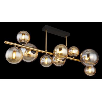 Globo - LED pendelljuskrona 9xG9/3W/230V mässing