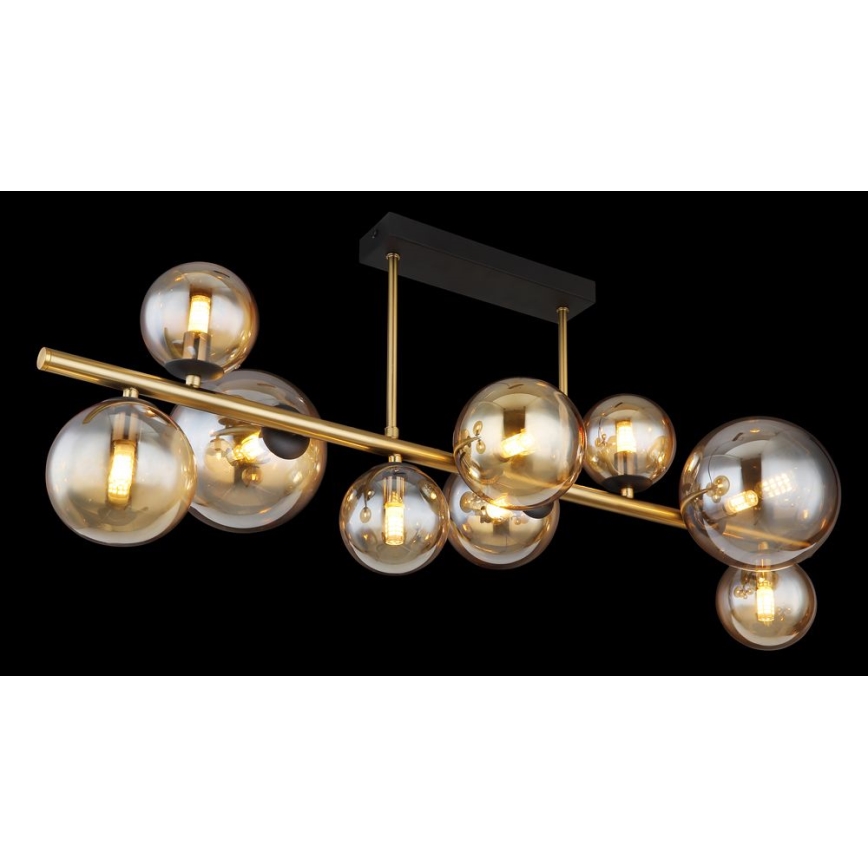 Globo - LED pendelljuskrona 9xG9/3W/230V mässing