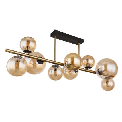 Globo - LED pendelljuskrona 9xG9/3W/230V mässing