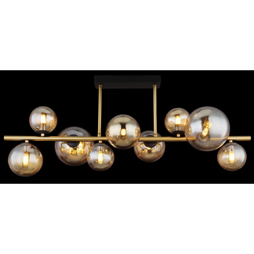 Globo - LED pendelljuskrona 9xG9/3W/230V mässing