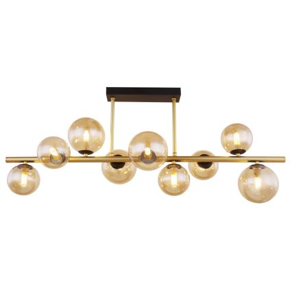 Globo - LED pendelljuskrona 9xG9/3W/230V mässing