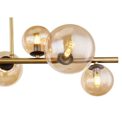 Globo - LED pendelljuskrona 9xG9/3W/230V mässing