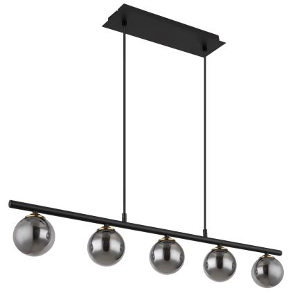 Globo - Ljuskrona med textilsladd 5xG9/28W/230V