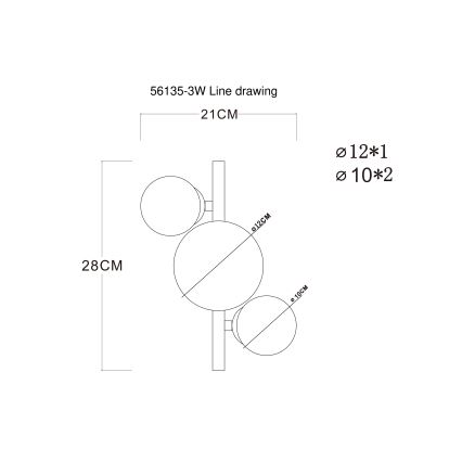 Globo - LED ytmonterad ljuskrona RIHA 3xG9/3,5W/230V matt krom