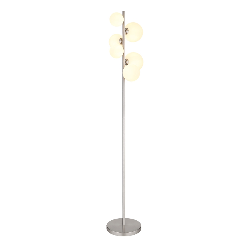 Globo - LED ljuskrona med textilsladd 6xG9/3,5W/230V vit