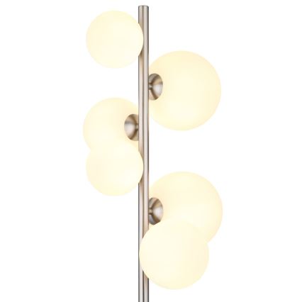 Globo - LED ljuskrona med textilsladd 6xG9/3,5W/230V vit