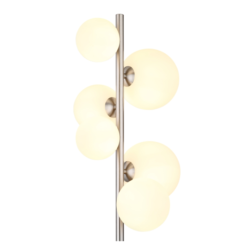 Globo - LED ljuskrona med textilsladd 6xG9/3,5W/230V vit