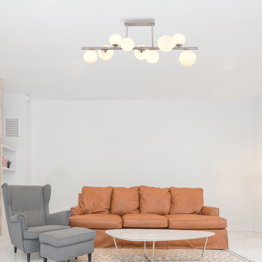 Globo - LED pendelljuskrona 9xG9/3W/230V matt krom