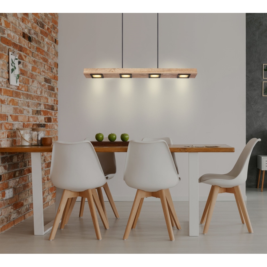 Globo - LED ljuskrona med textilsladd 6xLED/5W/230V