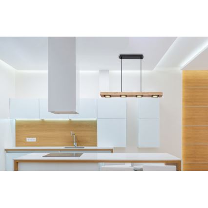 Globo - LED ljuskrona med textilsladd 6xLED/5W/230V
