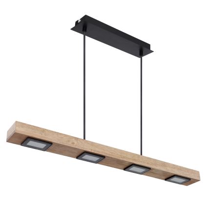 Globo - LED ljuskrona med textilsladd 6xLED/5W/230V