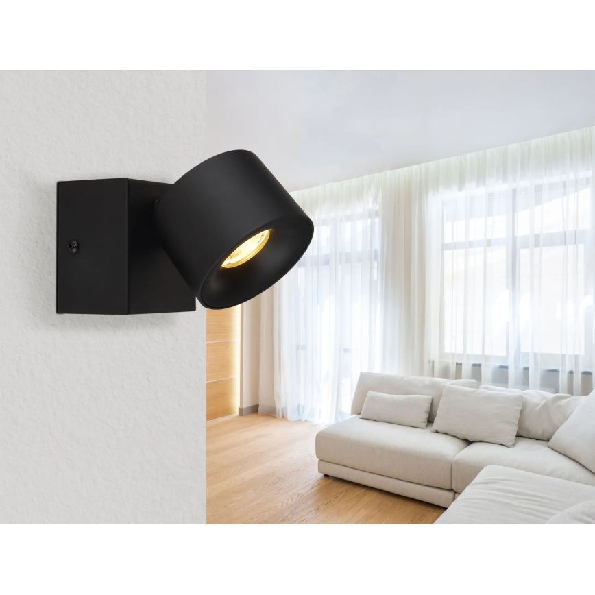 Globo - LED väggspotlight LED/6W/230V svart