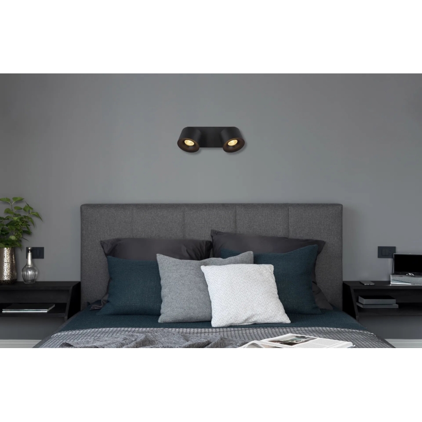 Globo - LED spotlight 2xLED/6W/230V svart