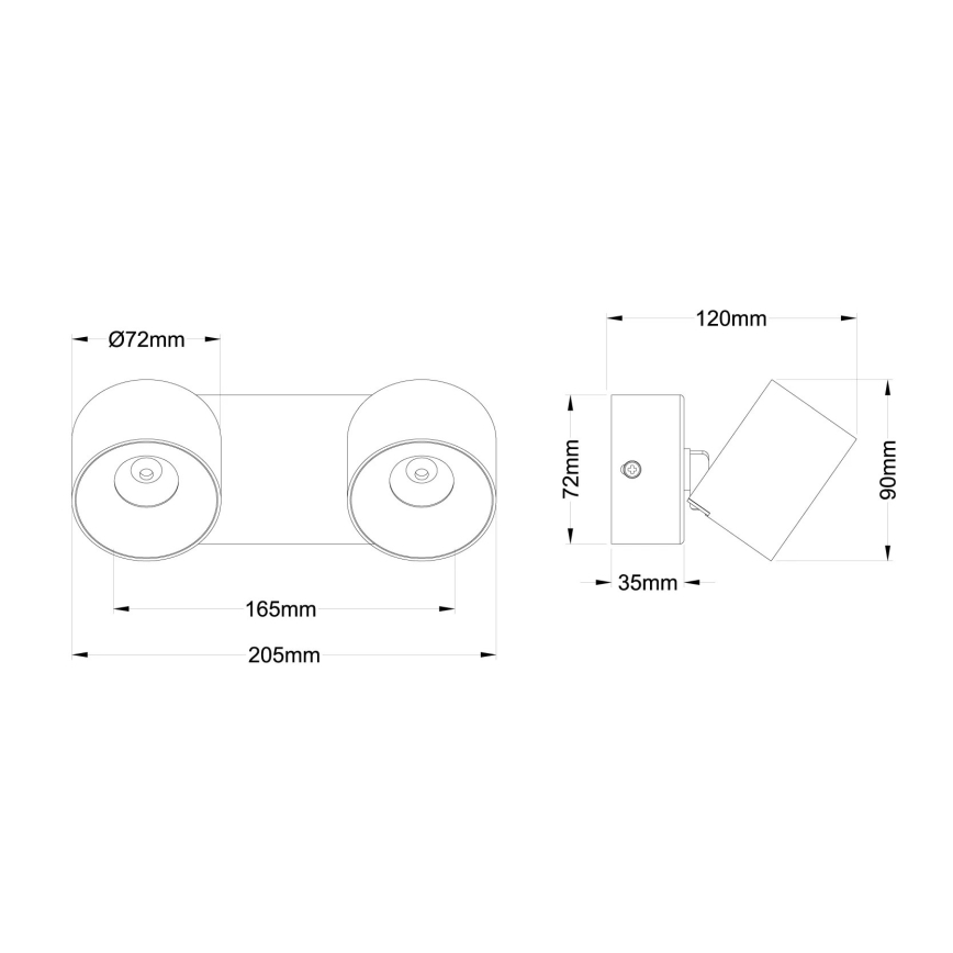 Globo - LED-spot 2xLED/6W/230V