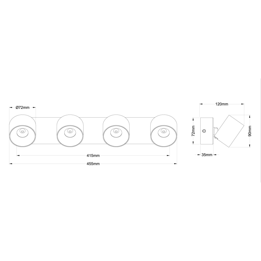 Globo - LED-spott 4xLED/6W/230V