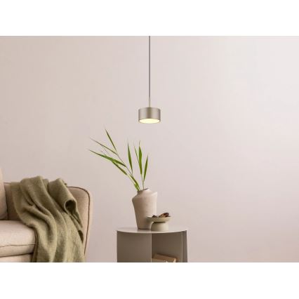 Globo - LED-pendel med vajer LED/12W/230V 3000K Ø 15 cm beige