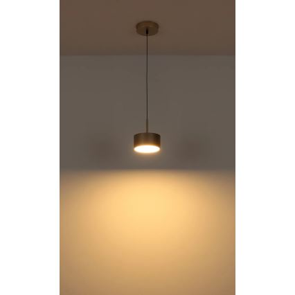 Globo - LED-pendel på vajer LED/12W/230V 3000K Ø 15 cm mässing