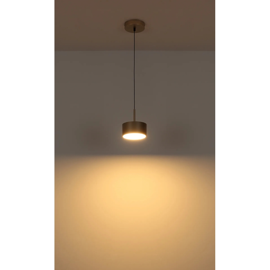 Globo - LED-pendel på vajer LED/12W/230V 3000K Ø 15 cm mässing