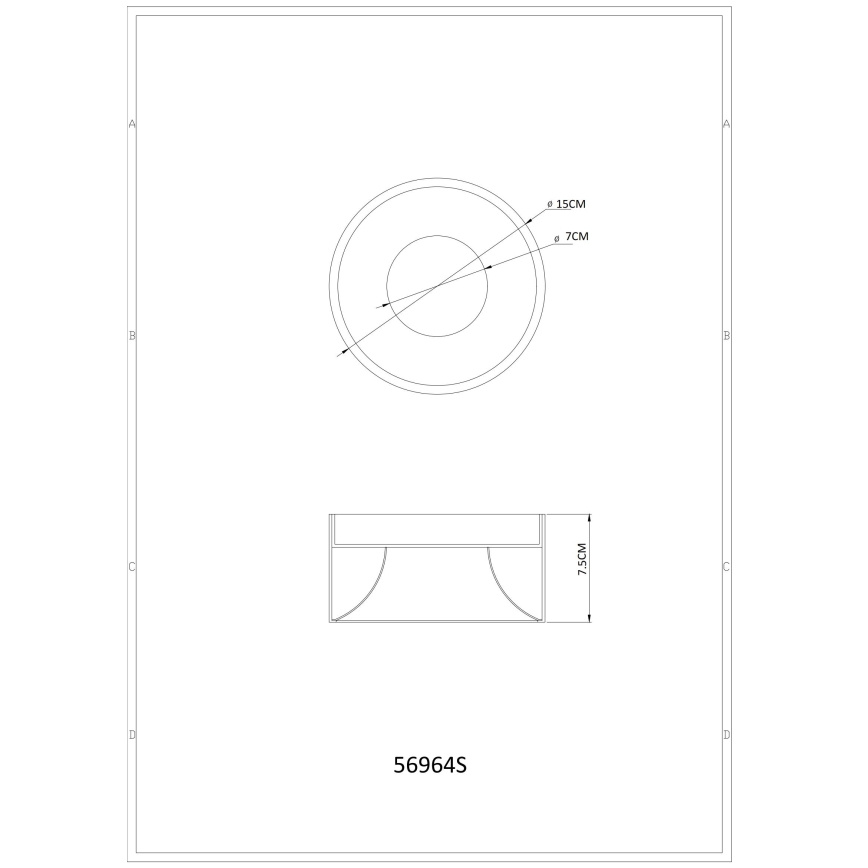 Globo - LED taklampa LED/12W/230V 3000K Ø 15 cm svart