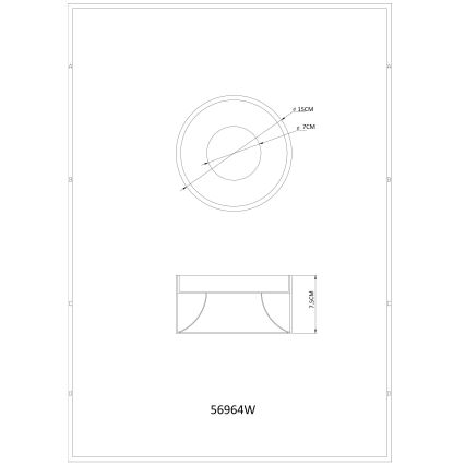 Globo - LED-taklampa LED/12W/230V 3000K Ø 15 cm vit