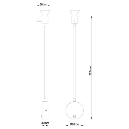 Globo - Vägglampa  1xGU10/35W/230V