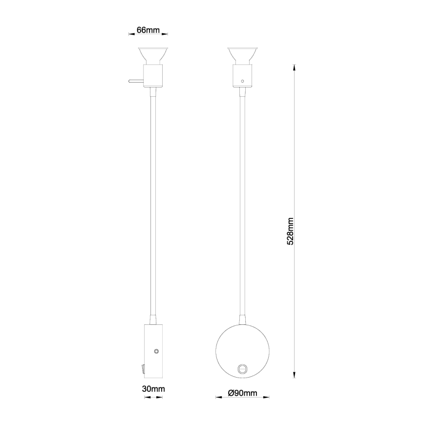 Globo - Vägglampa  1xGU10/35W/230V