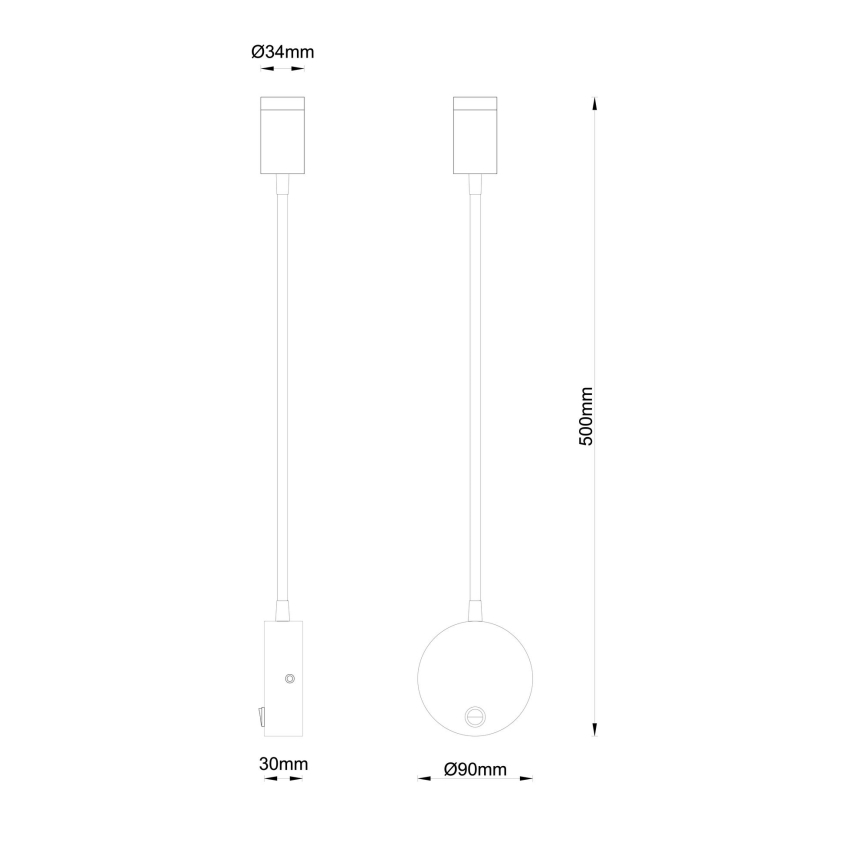 Globo - LED vägglampa LED/3W/230V