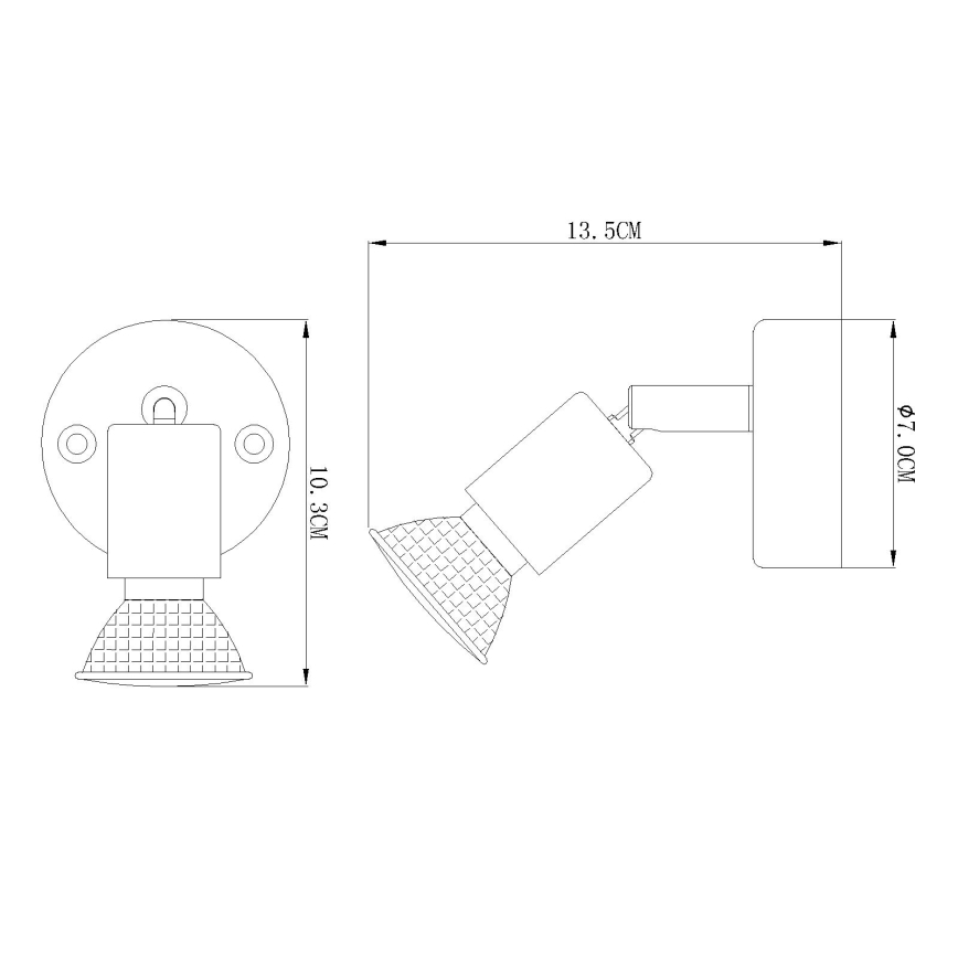 Globo 57381-1L - LED Väggspotlight OLANA 1xGU10/3W/230V